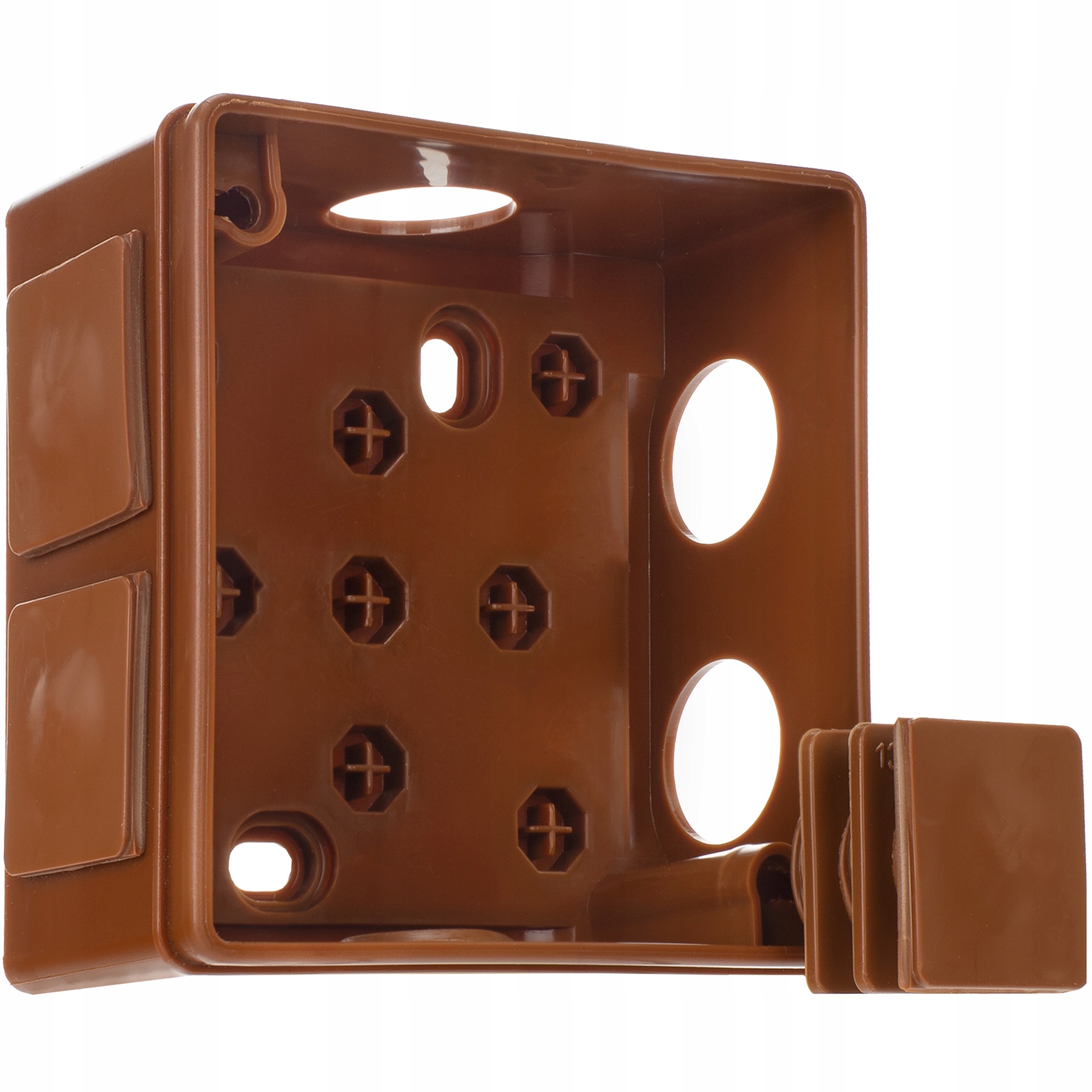 Puszka natynkowa hermetyczna brąz 86x86x40 IP55 Szerokość 86 mm