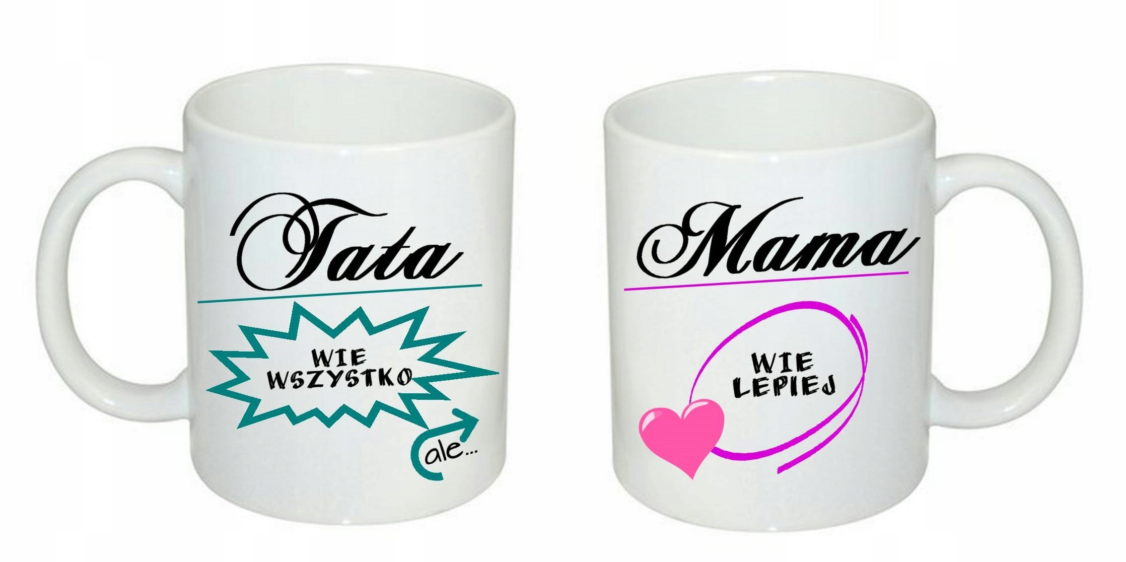 

2szt Kubki Dzień Mamy Taty Ojca Matki