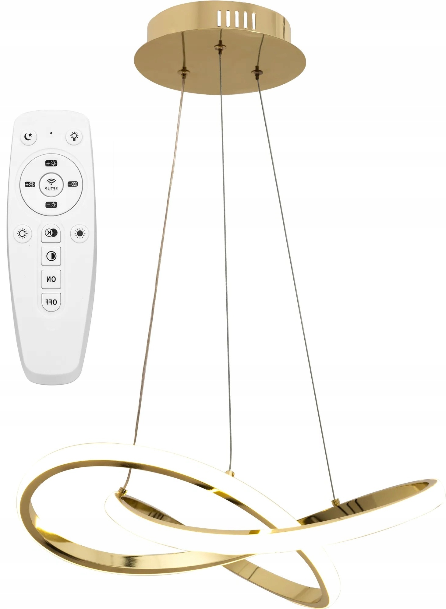 Závěsné Stropní Svítidlo Led Zlatá Moderní Ring s dálkovým ovládáním Toolight