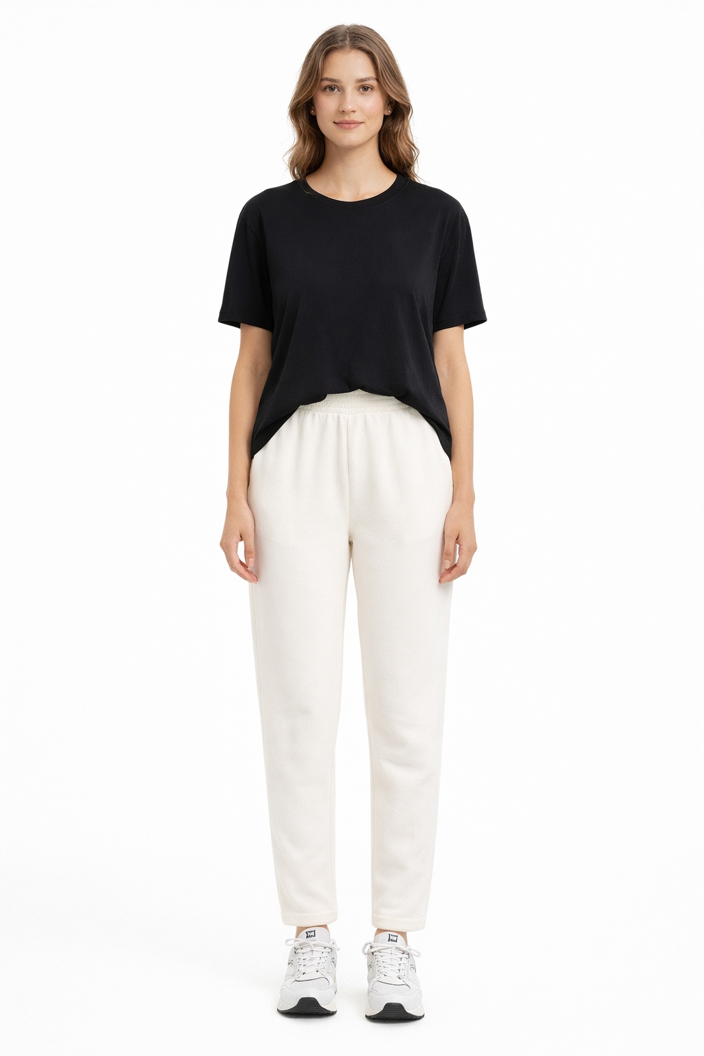 Liu Jo Bílé Jednoduché Tepláky S Úpravou Ve Spodní Části S I4B