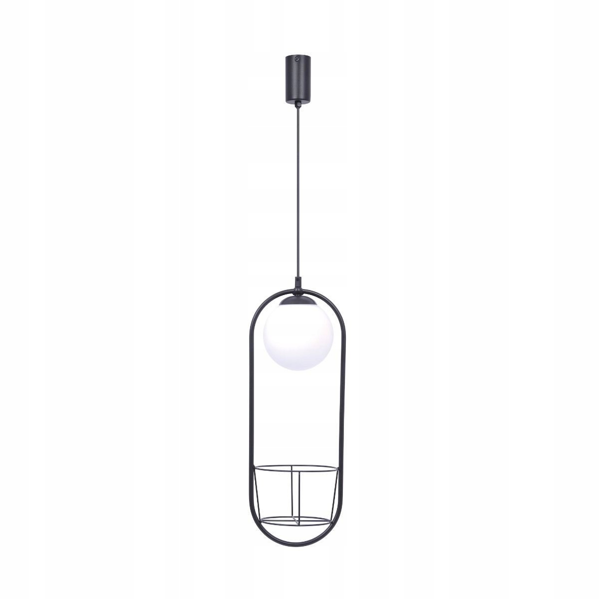 Lampa Wisząca Kwietnik Biała Kula Zuma Line Plant 5003 Czarny Biały