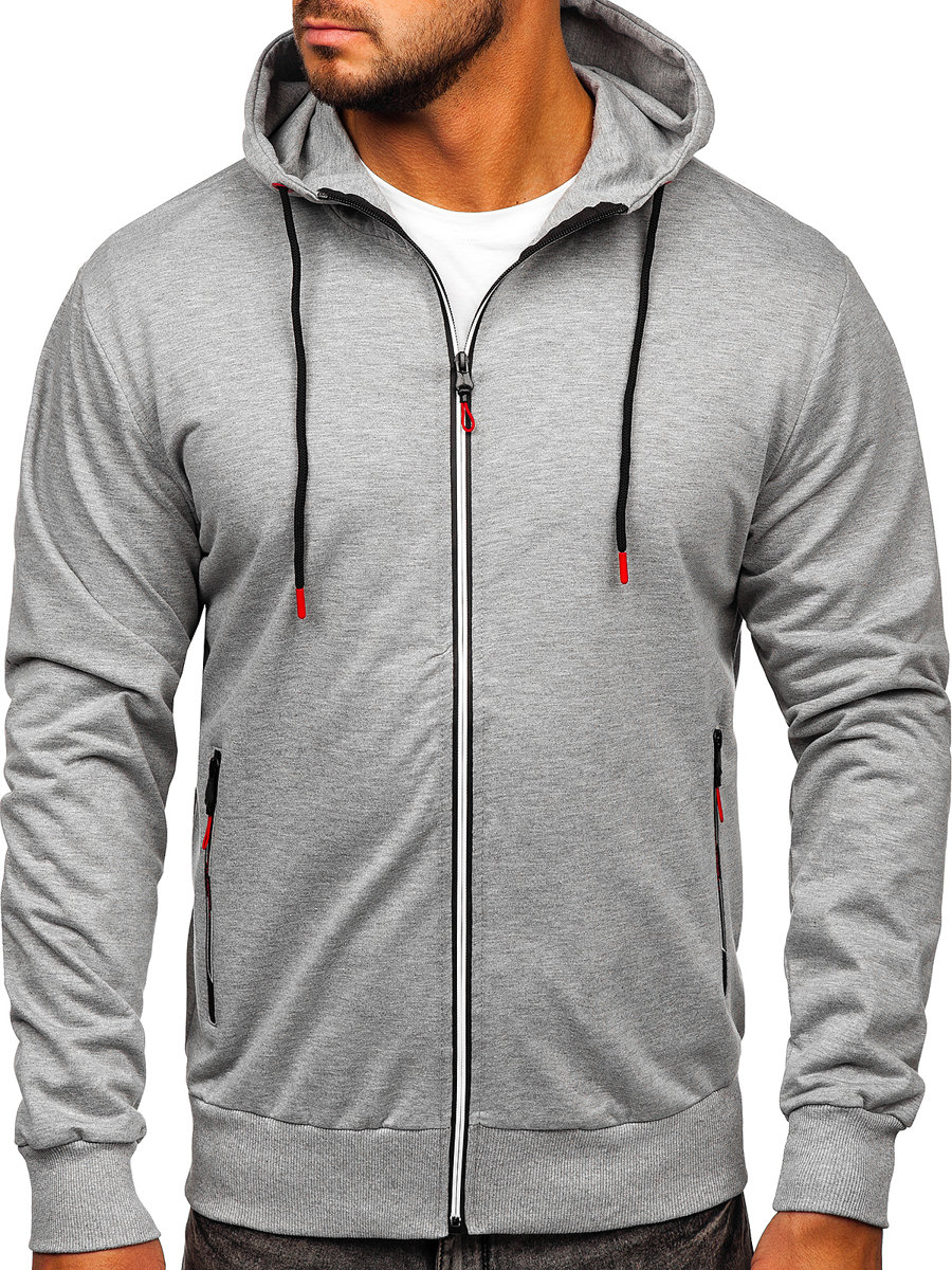 

Bluza Męska Z Kapturem Szara B033 Denley_m
