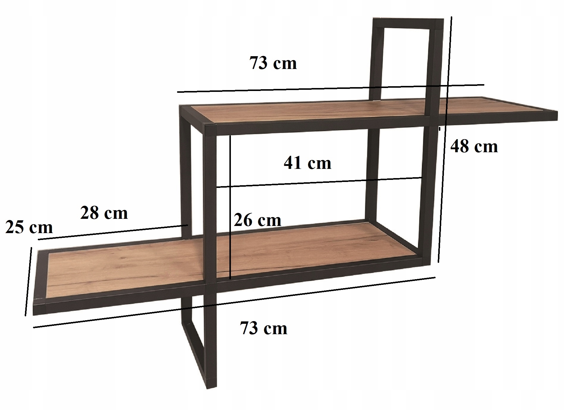 PÓŁKA PRESTIGE LOFT INDUSTRIALNA 101x66 cm DĄB Kod producenta 05022021