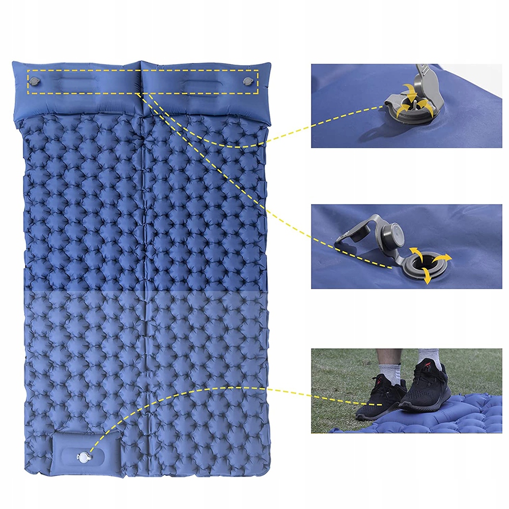 MATERAC DMUCHANY DWUOSOBOWY SKŁADANY Z POMPKĄ PRZENOŚNE ŁÓŻKO DO SPANIA Długość (cm) 200