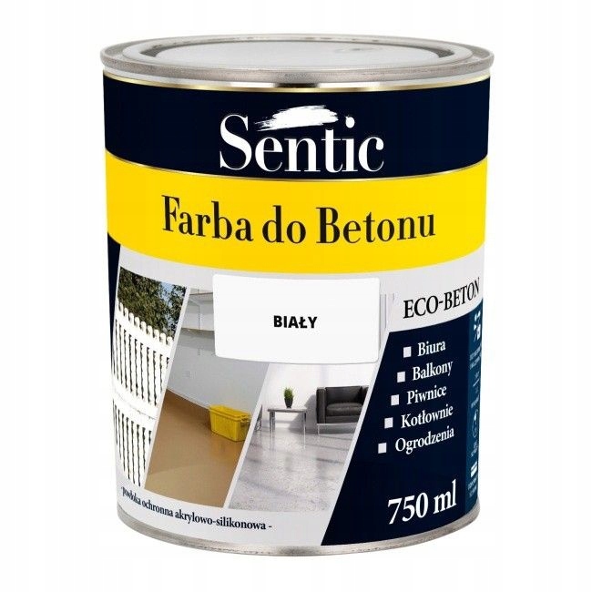 

Sentic Farba Do Betonu 750ML 0,75L Biała Biały