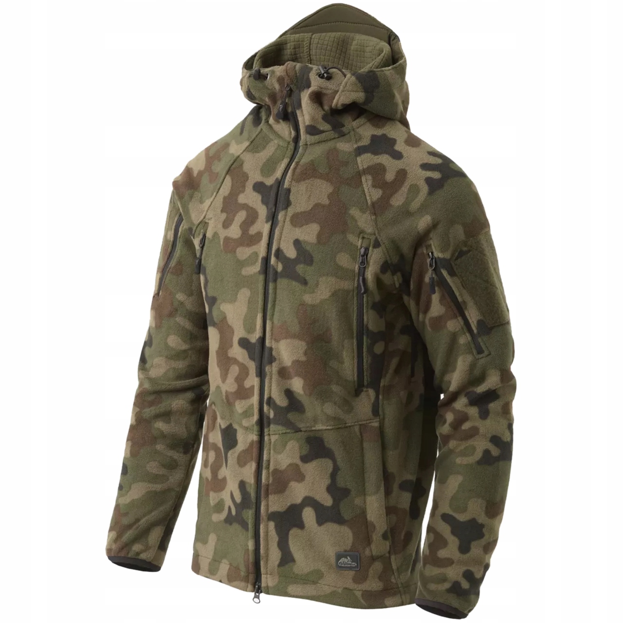 Pánská Fleecová Mikina Pánská Mikina Helikon Patriot MK2 Hybrid Fleece Pl Woodland WZ.93 S