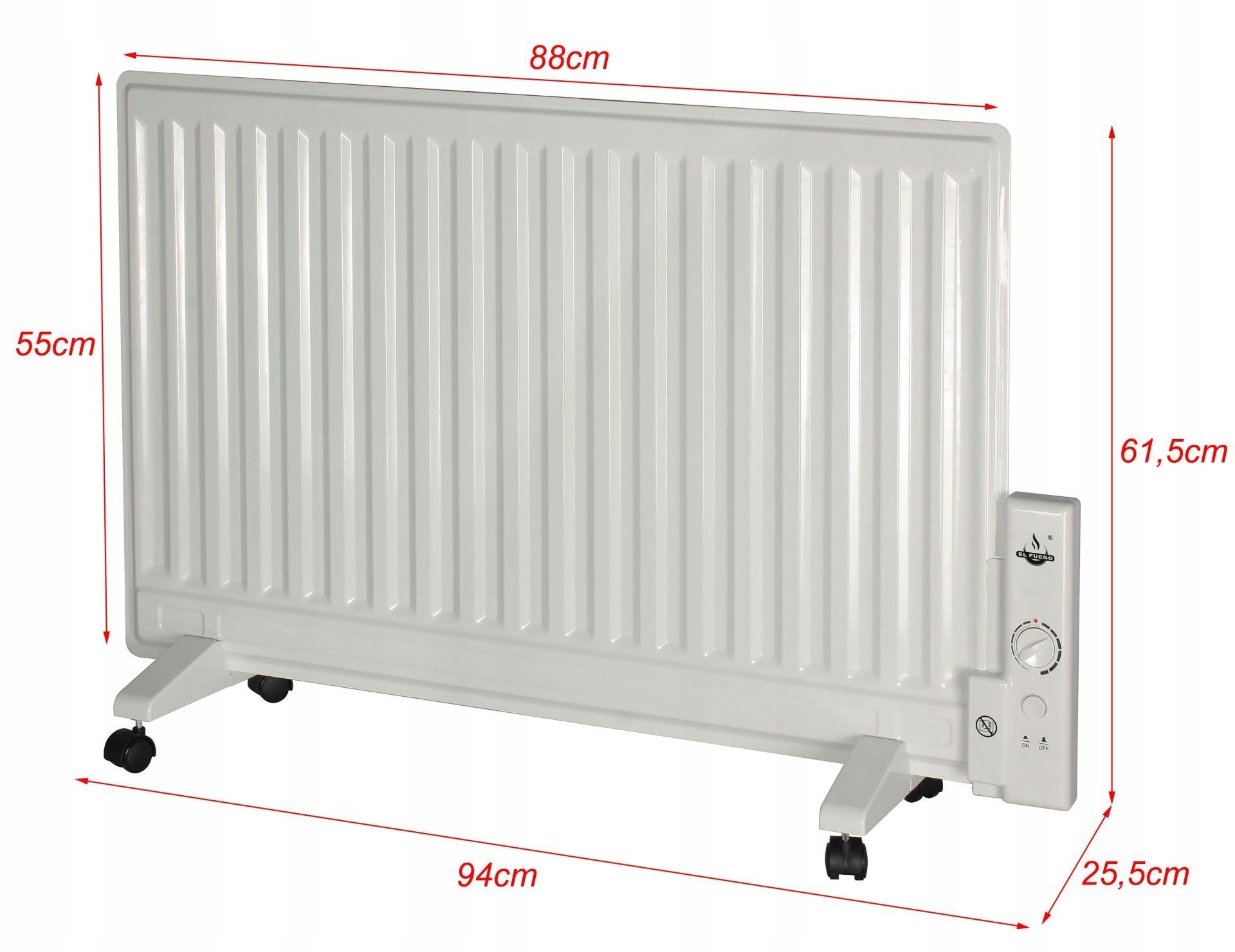 

Grzejnik Olejowy Panelowy El Fuego 800W Eco Termos