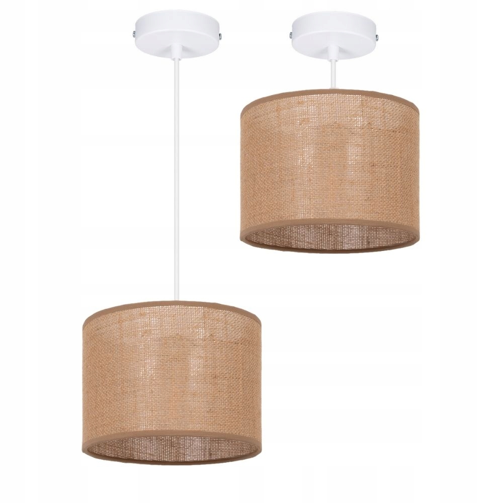 Závěsná Lampa 1PL Stropní Stínidlo Juta Boho Jutová
