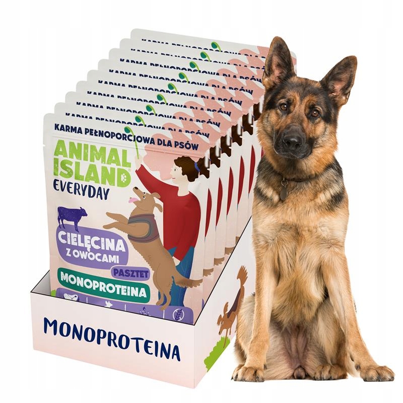 Animal Island Monoproteinowa Karma Dispay 9x300 g –Cielęcina –Dla Psów