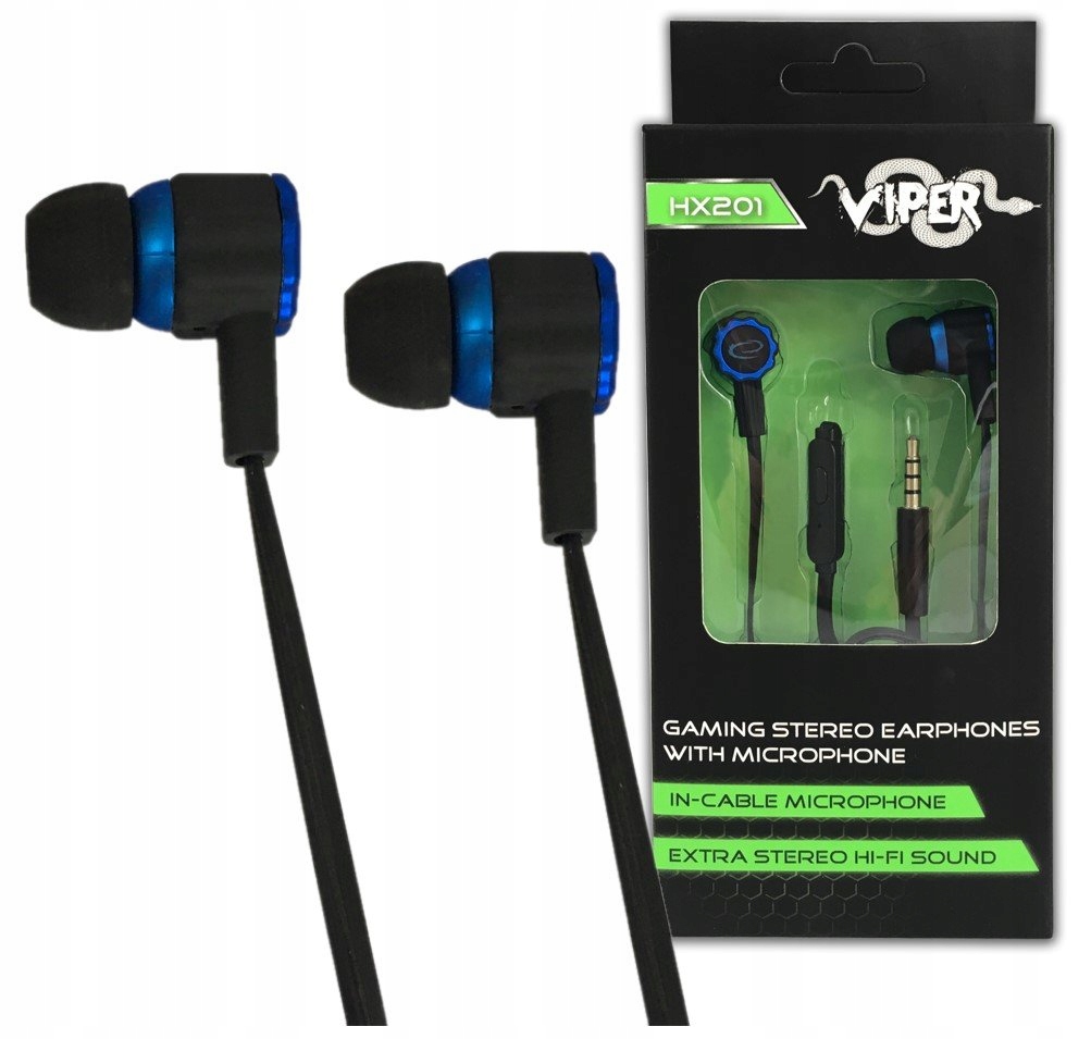 

Słuchawki Douszne Dokanałowe Gaming Viper Mikrofon