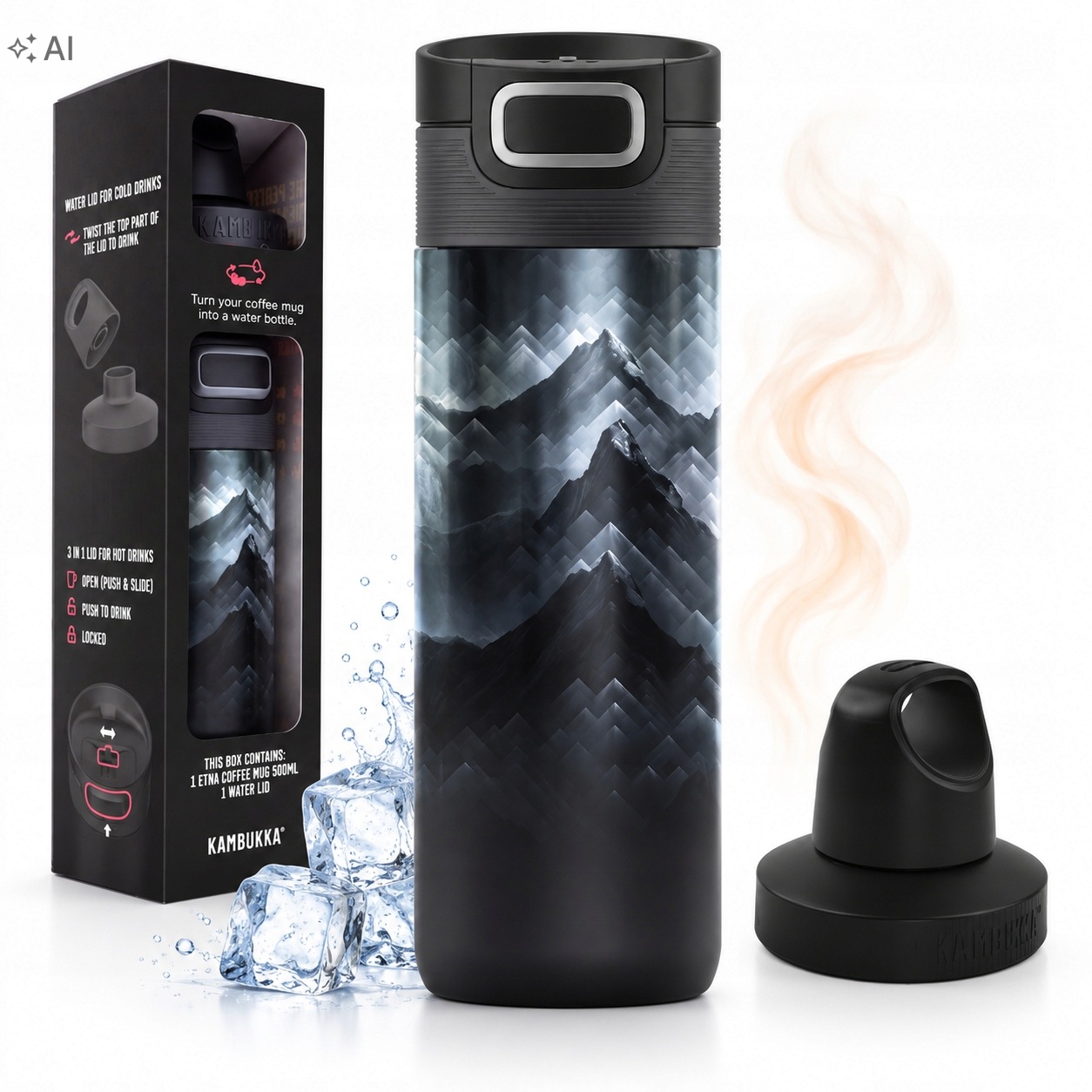 Termohrnek Kambukka na čaj a kávu 500 ml giftbox s uzávěrem Bonus