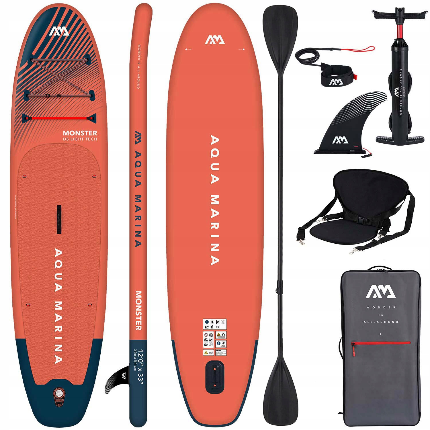 Deska Sup Aqua Marina Monster 12'0" BT-23MOP Combo