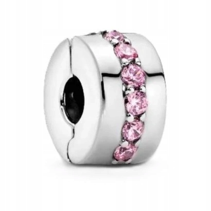 Přívěsek Pandora Klips Růžová Světlá Cesta 791972PCZ Stříbrný