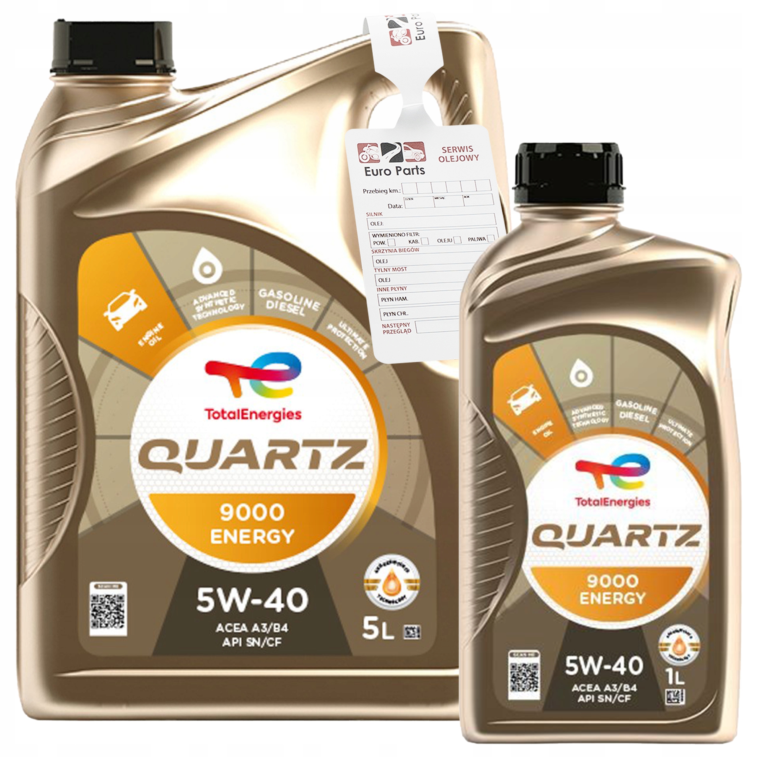 Olej Total Quartz 9000 Energy 5W40 5W-40 6L 5L+1L
