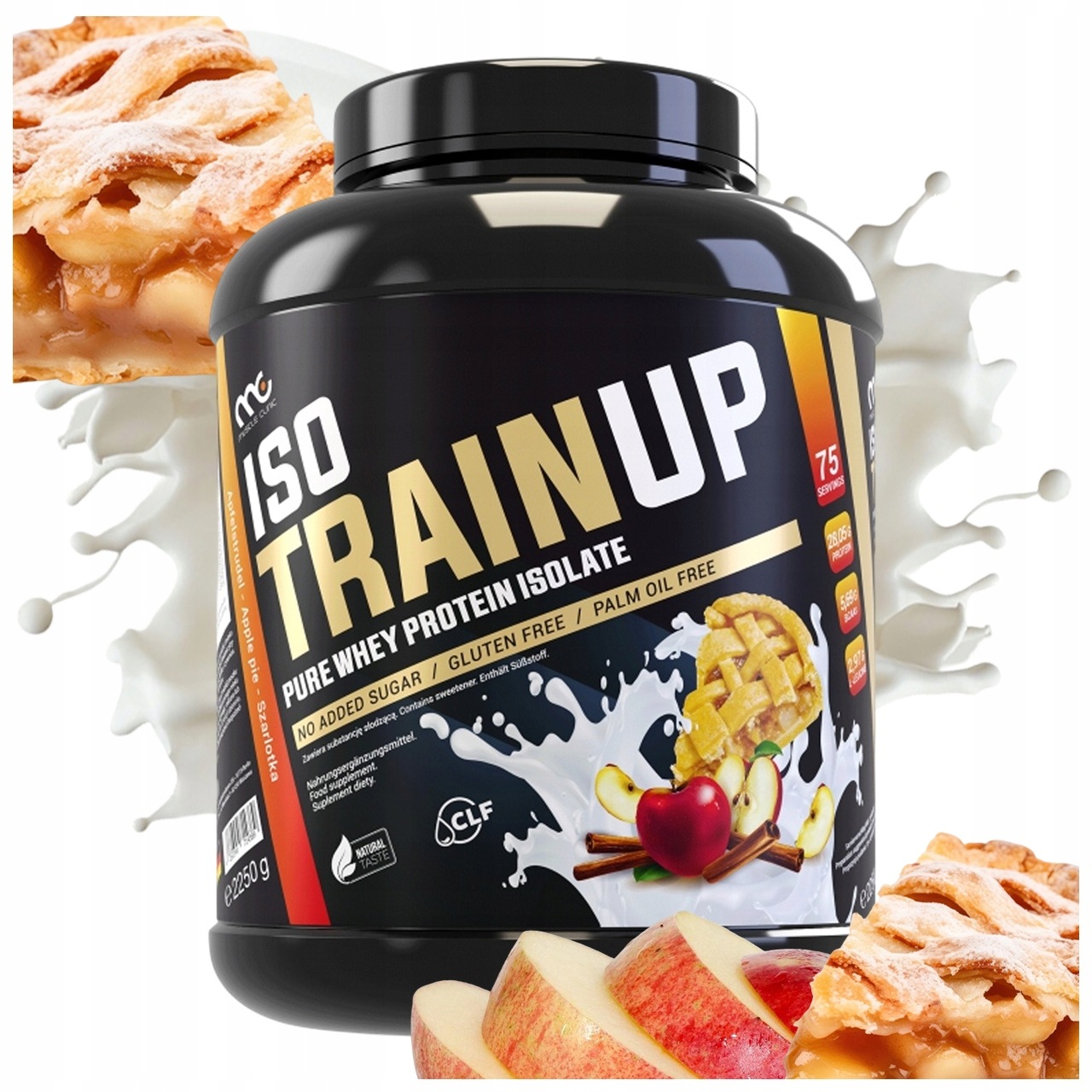 Iso Trainup Muscle Clinic Proteinový Izolát – Bílkoviny S Příchutí Jablečný Koláč 1800 G