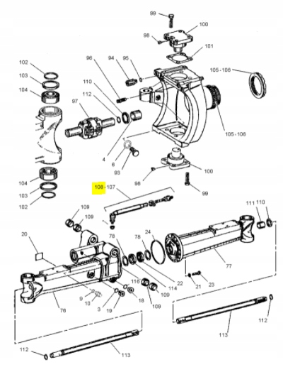 DRAZEK KIEROWNICZY ROTA KOPARKA CAT M315C M318 Machine type Excavator