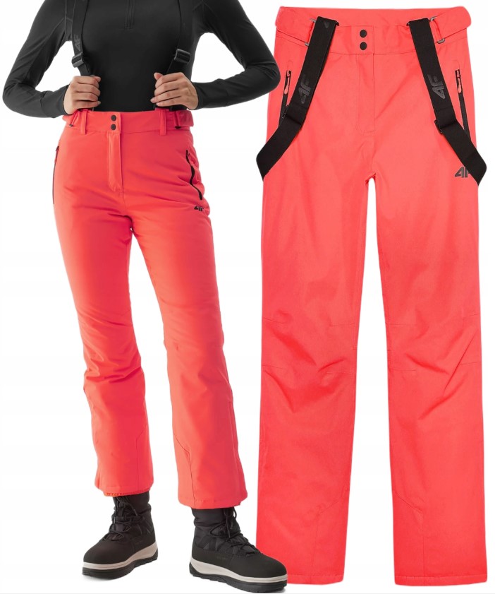 4F Damskie Spodnie Narciarskie Szelki Membrana 5 000 TFTRF419 > Xs