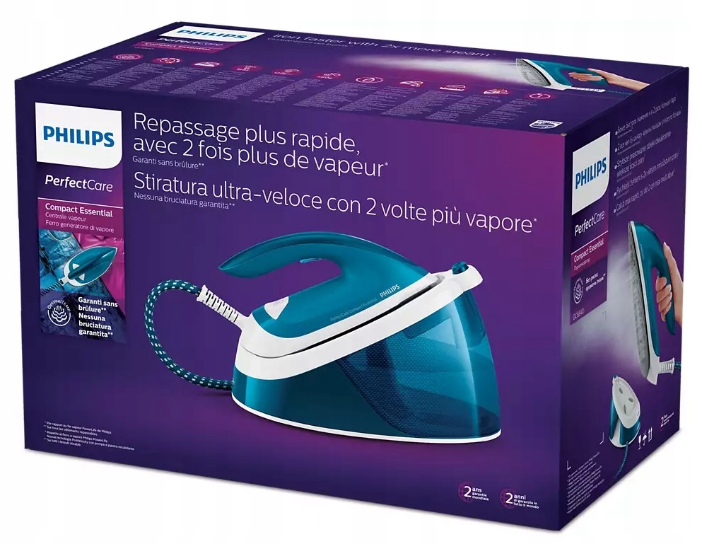 Stacja parowa Philips GC6840/20 2400 W Kolor dominujący niebieski