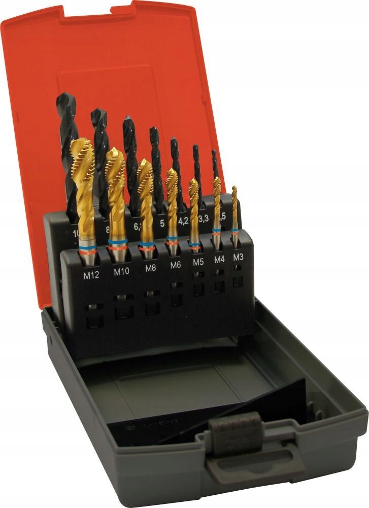 Zest. závit.masz,FAT DIN376 TiN,ks B,M3-M12 vŕtačka do otvorov pod závit