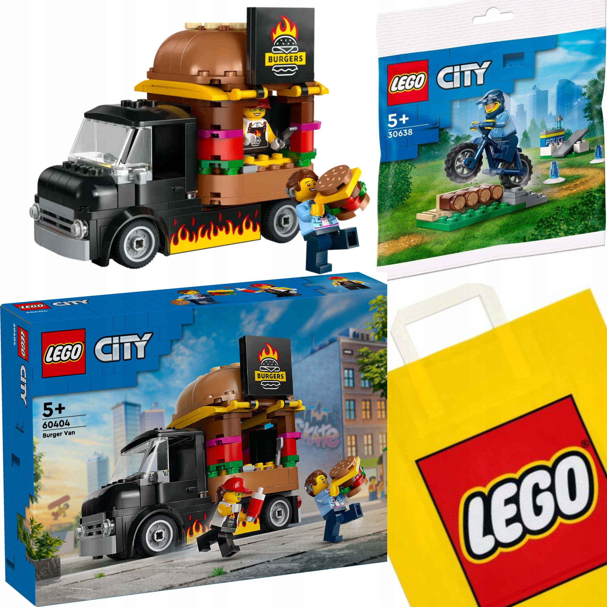 Lego City 60404 Burgerový Nákladní Vůz Lego 30638 Dárek Dárek Zdarma