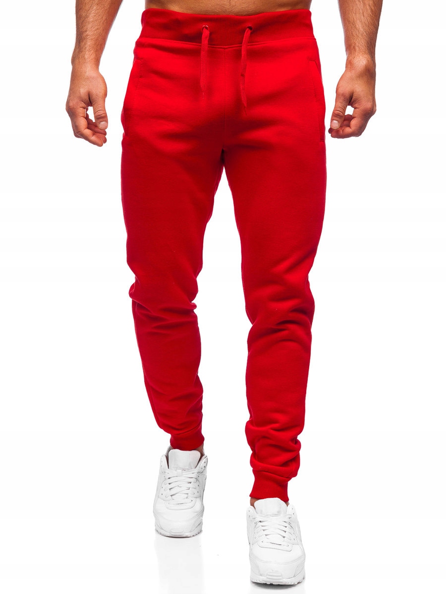 

Spodnie Dresowe Joggery Czerwone XW01 Denley_l