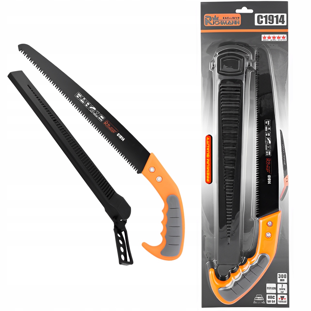 PIŁA DO GAŁĘZI PIŁKA OGRODNICZA Z KABURĄ 300 MM TEFLON STAL Mn65 RICHMANN