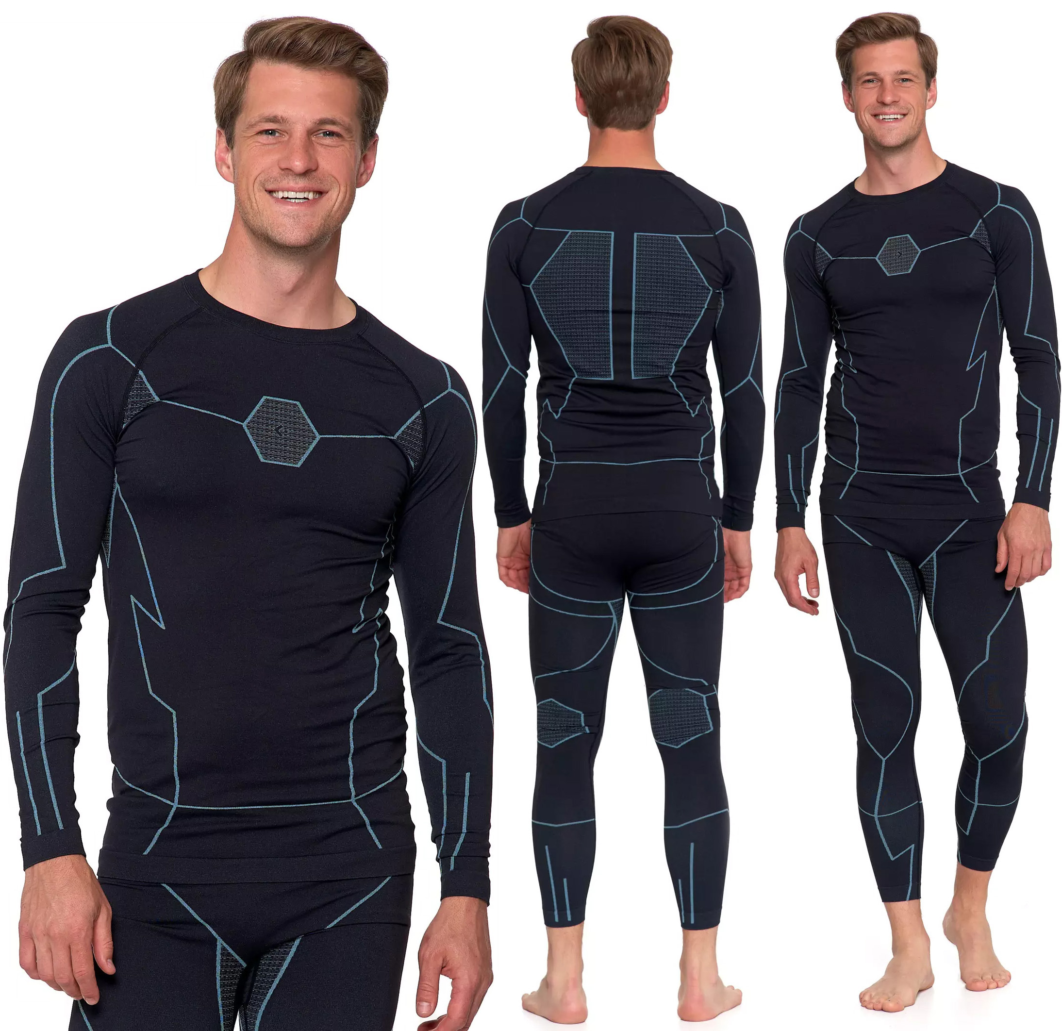 Termoaktivní spodní prádlo Pánské termo kompletové tričko kalhoty Moraj L