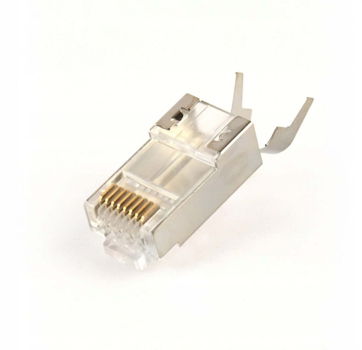 Gembird Wtyk modułowy przelotowy ekranowany CAT7 15u złocony, 100 szt. w