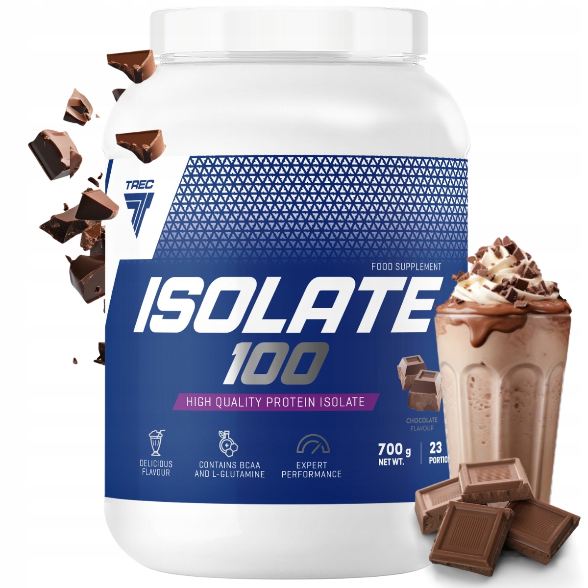 Trec Isolate 100 700 g Wpi Proteinový Izolát Syrovátkový Čokoláda