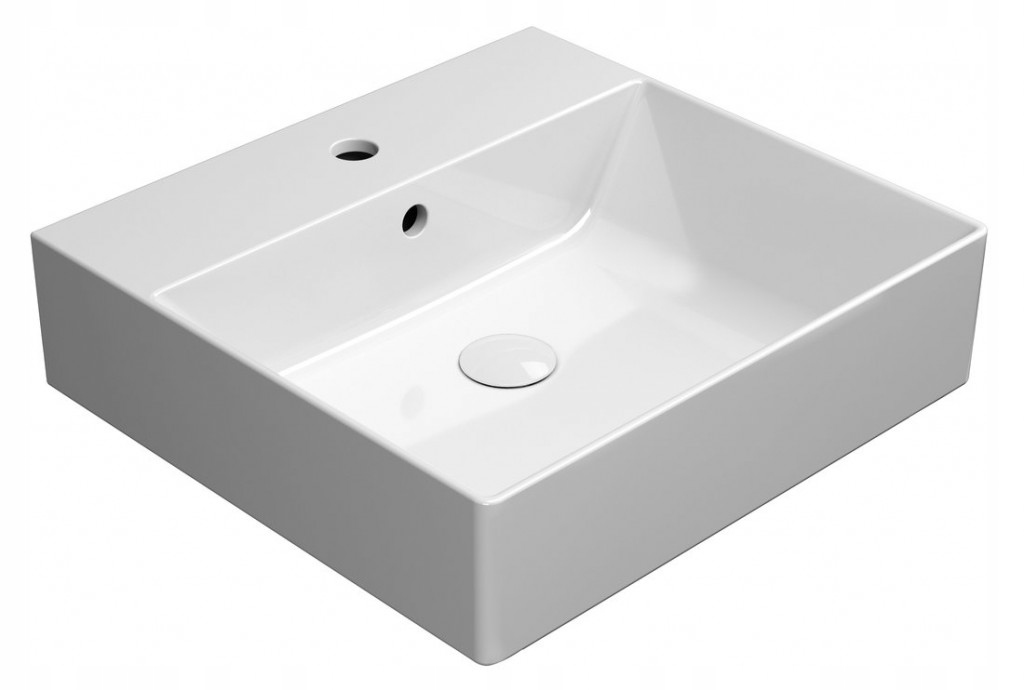 Kube X keramické umývadlo 50x47cm, biela ExtraGlaze (9430111) /po/