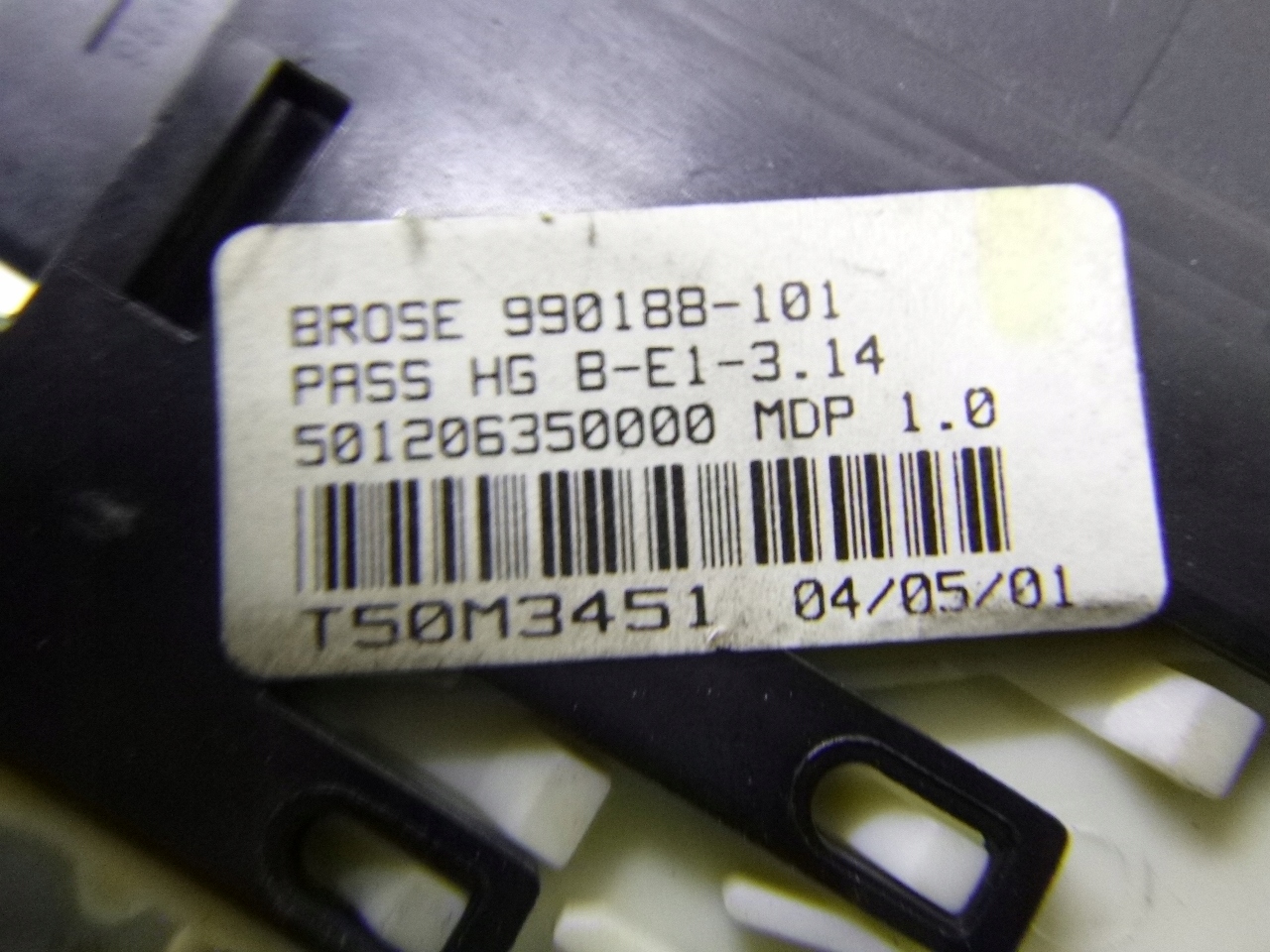 Mécanisme Vitre Avant Droite Citroen C5 2001r.