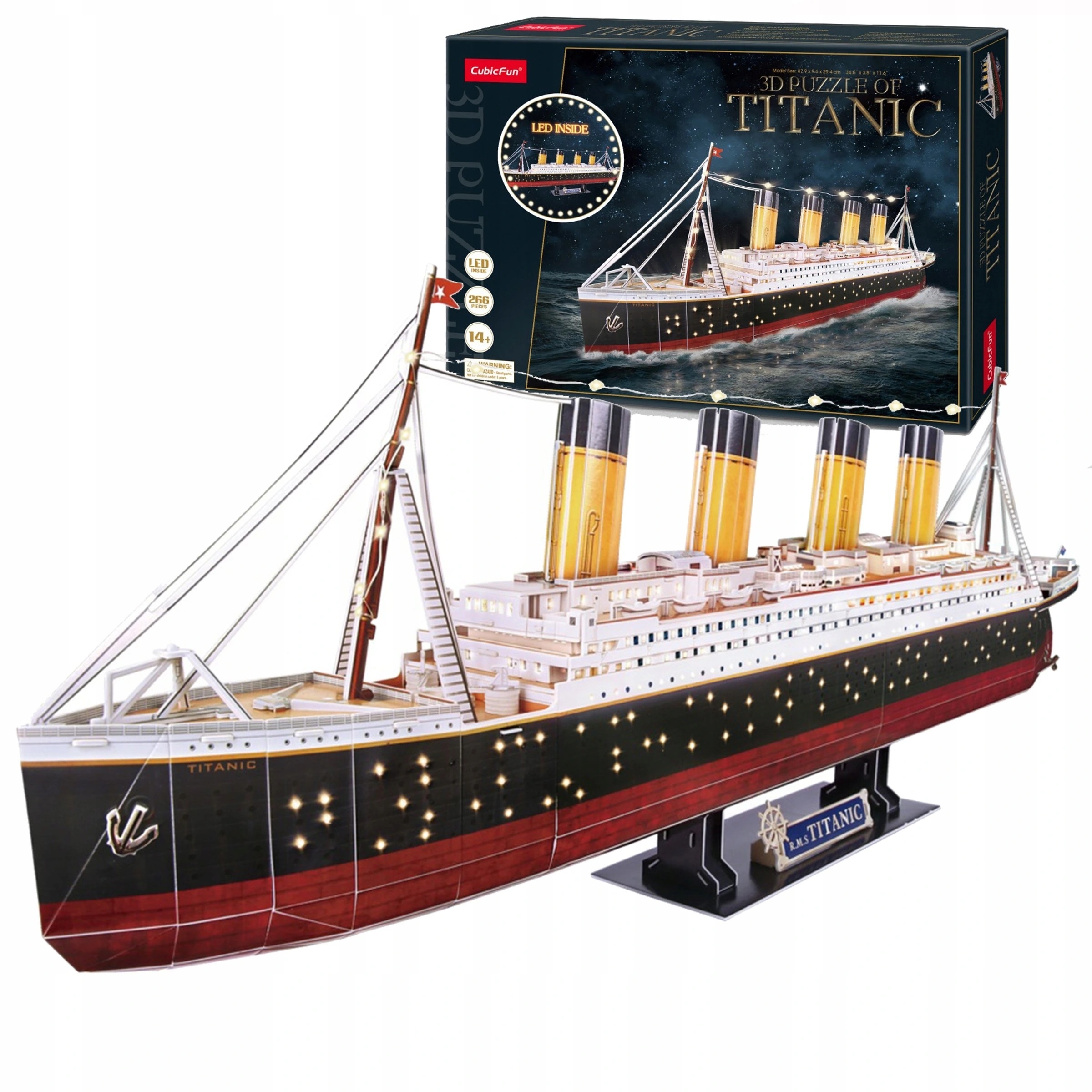 Puzzle 3D Cubic Fun LED Titanic 266 el. 13839804889 Allegro.pl