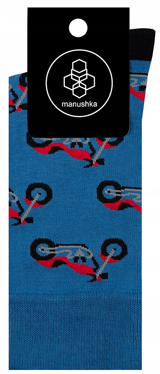 MANUSHKA KOLOROWE SKARPETY MOTOCYKLE MOTORY 43/46 Marka inna