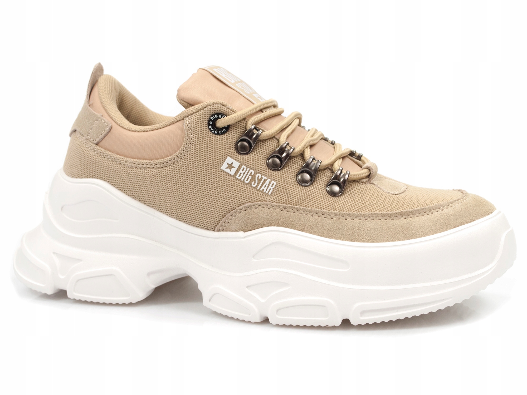 

Beżowe półbuty Big Star JJ274A222 sneakersy buty