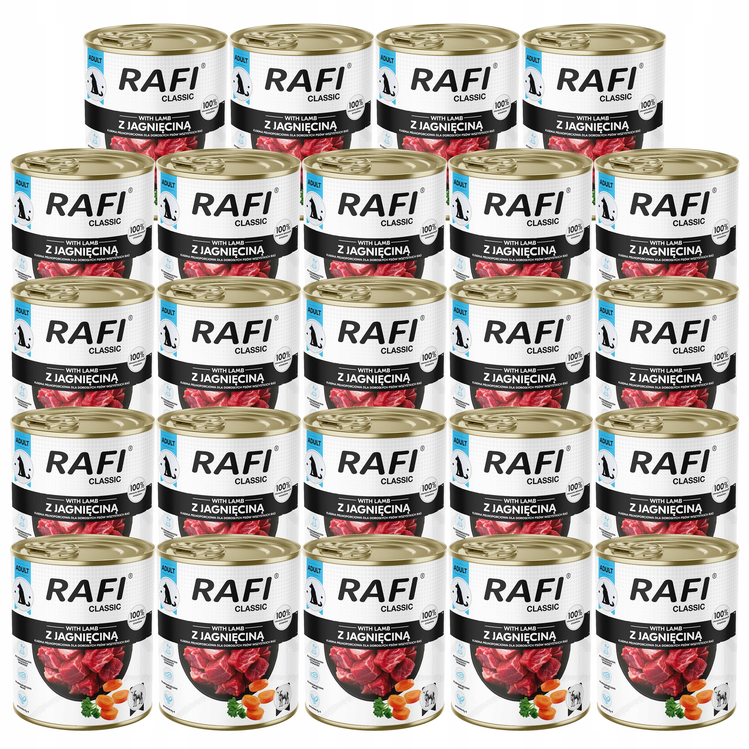 Dolina Noteci Rafi Classic krmivo pro psy Jehněčí 24 x 800 g