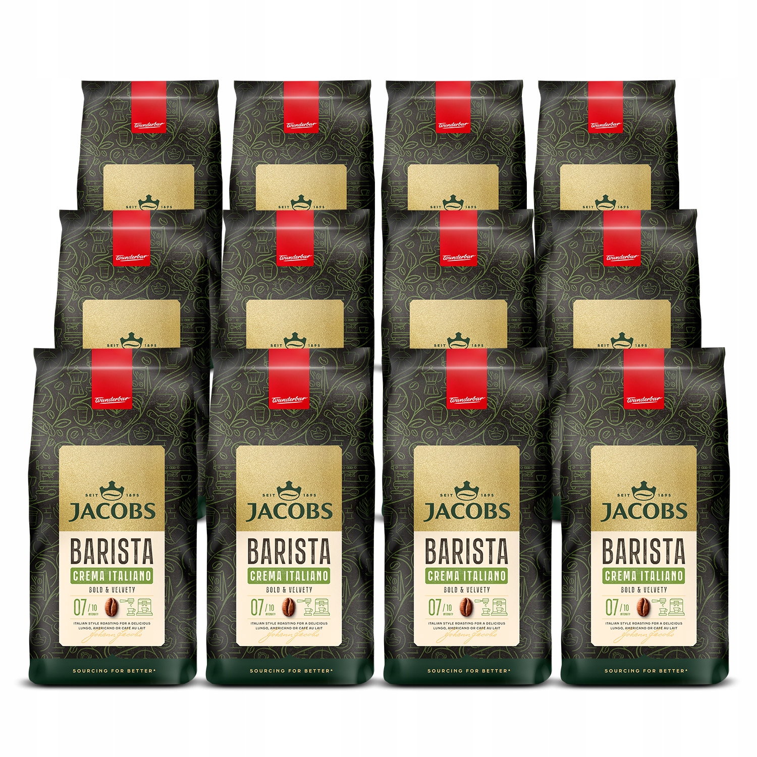 Kawa ziarnista Jacobs Barista Italiano Crema 12x 1kg