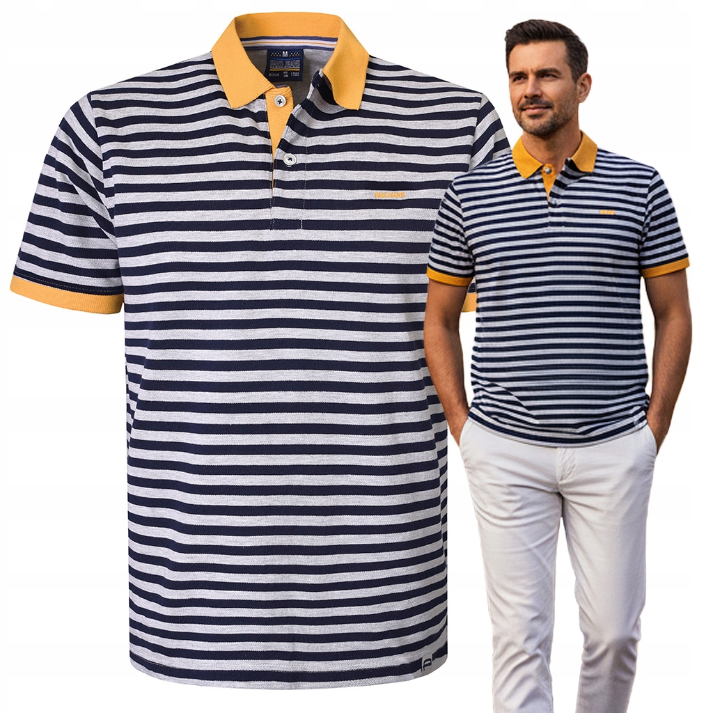 Pánské polokošile Tony s pruhy, bavlněné, Elegantní velikost 2XL, Pako Jeans