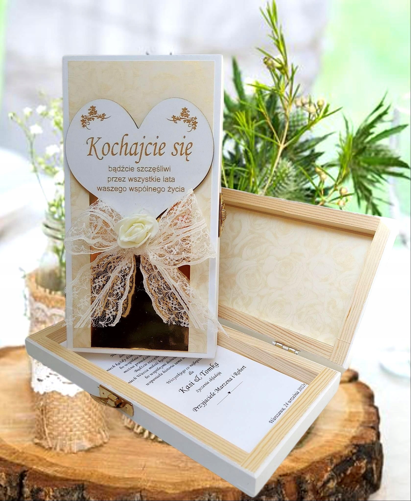 * PREZENT * Pudełko na gotówkę na ślub PAMIĄTKA Marka bez marki
