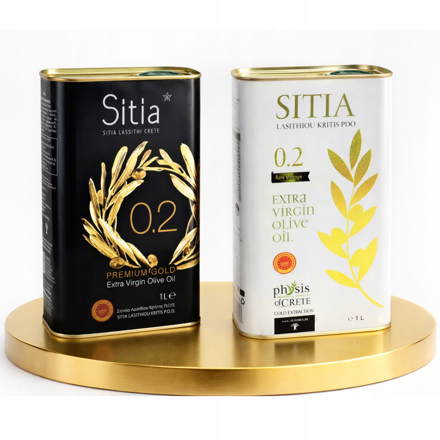 Oliwa Z Oliwek Grecka Jakość Premium Sitia 0,2% Extra Virgin zestaw 2x 1L