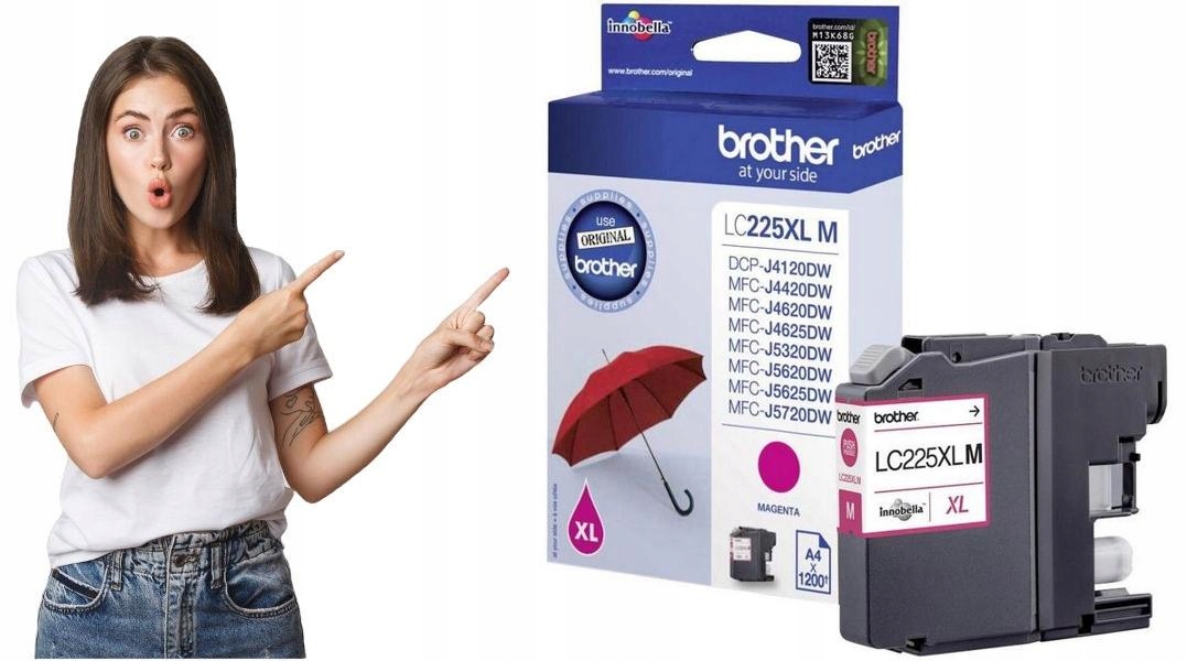 Cart. Brother LC 225 XL magenta oryg.