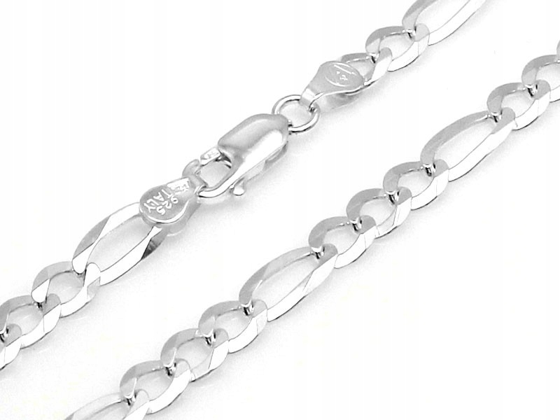 Stříbrný řetízek 925 pro muže Figaro tlustý jako dárek pro něj r60