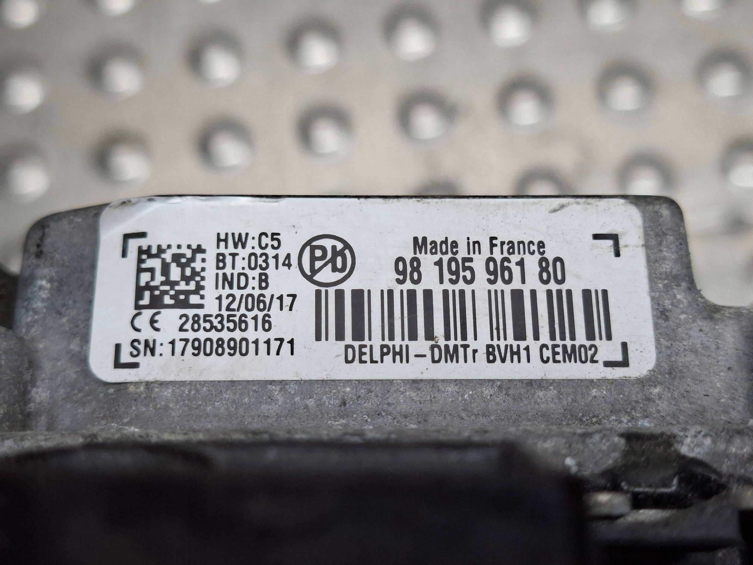 control unit Start Stop 9819596180 Citroen Peugeot
