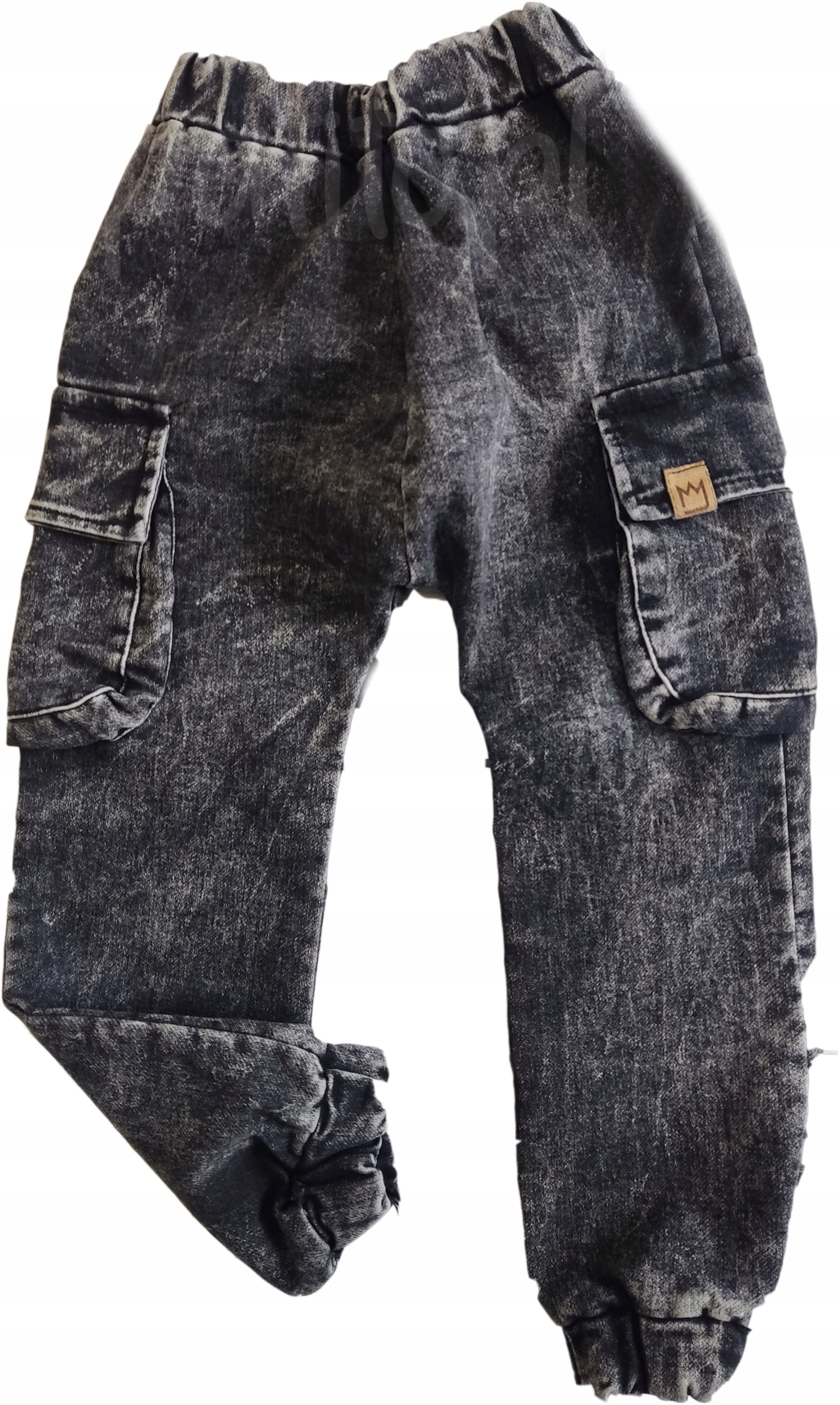 MIMI SPODNIE BOJÓWKI a'la jeans czarne 92 98