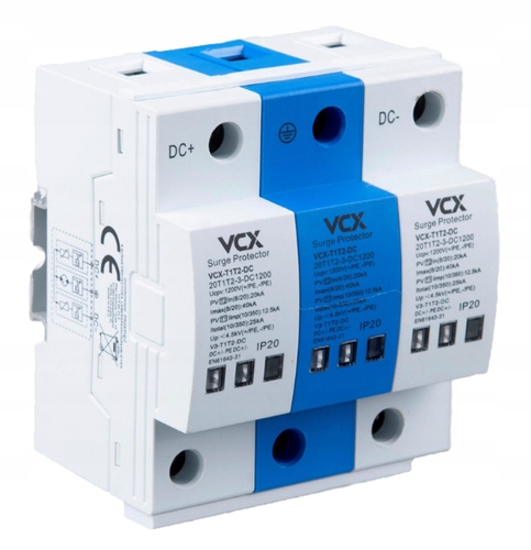 Fotovoltaický omezovač přepětí DC B+c 3P 1200V (T1T2) 25 kA Gdt VCX