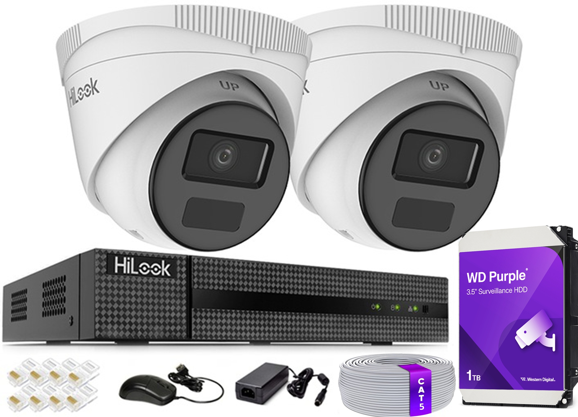Sada Ip monitorování pro rozšíření 2x 4Mpx rekordéru HiLook od společnosti Hikvision