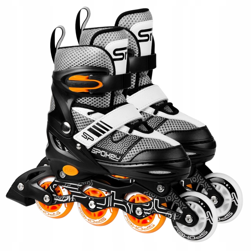 Brusle 2v1 Kolečkové Brusle Regulovatelné Rekreační Dětské Kaučukové ABEC-7 Spokey