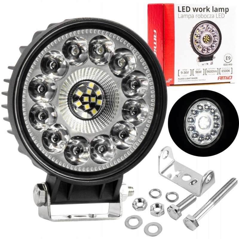 LAMPA ROBOCZA LED REFLEKTOR NAŚWIETLACZ HALOGEN AWL62 96W 9600LM 12V 24V