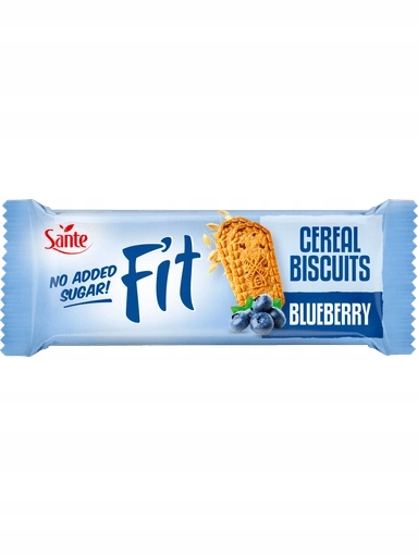 13 x Obilné sušenky s borůvkou bez cukru 50 g Fit Sante