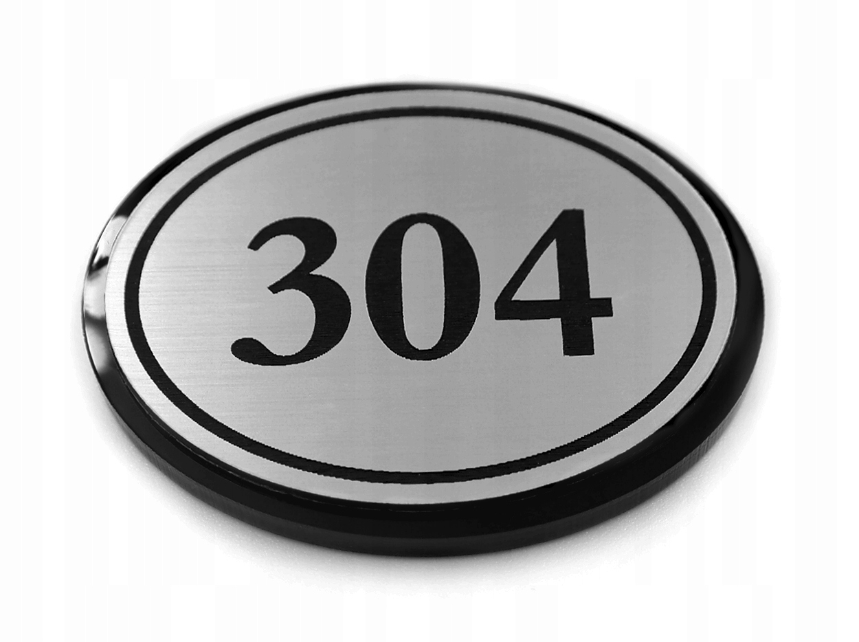 numerki NUMEREK NA DRZWI hotel 5x4 + PLEKSI 10 szt Kod producenta 00011