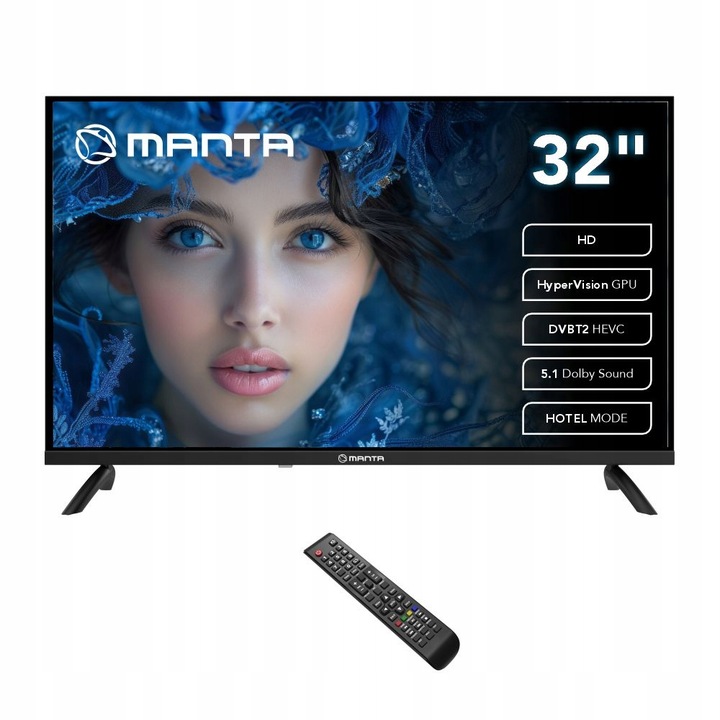Tv 32 Cale MATV001LHN32 Manta Tuner Dekoder DVBT2 Dvbc